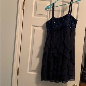 Sequined Navy Dress